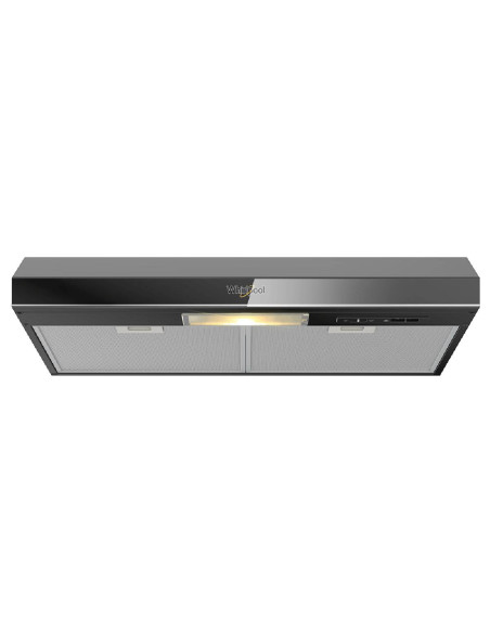 Campana Extractora Whirlpool 76 cm Acero Inoxidable Negro WH7610B