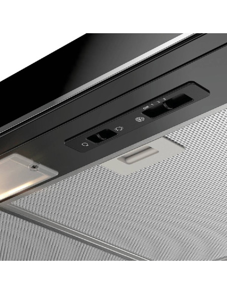 Campana Extractora Whirlpool 76 cm Acero Inoxidable Negro WH7610B