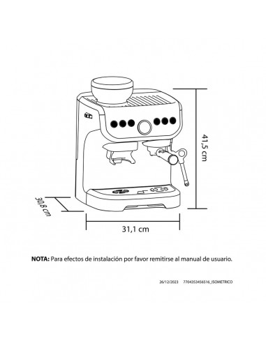 Máquina de café Haceb con molino...