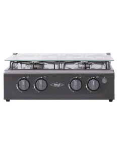 Estufa de Mesa Haceb 4 Puestos Avellana Gas Natural Plata EM AVELLANA V GN PL 2