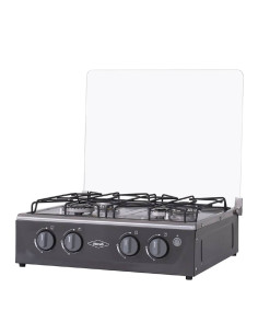 Estufa de Mesa Haceb 4 Puestos Avellana Gas Natural Plata