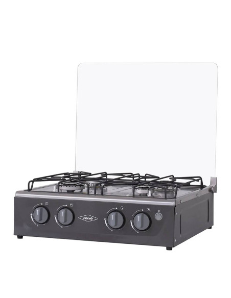 Estufa de Mesa Haceb 4 Puestos Avellana Gas Natural Plata