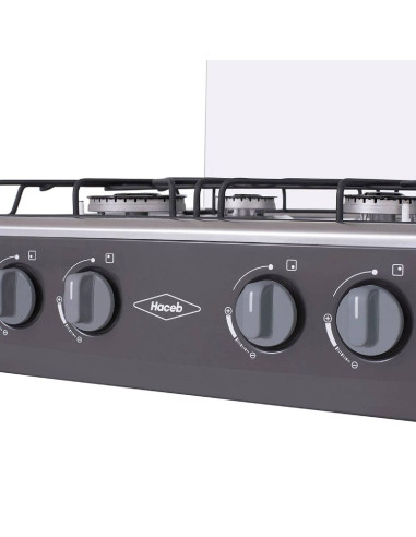 Estufa de Mesa Haceb 4 Puestos Avellana Gas Natural Plata