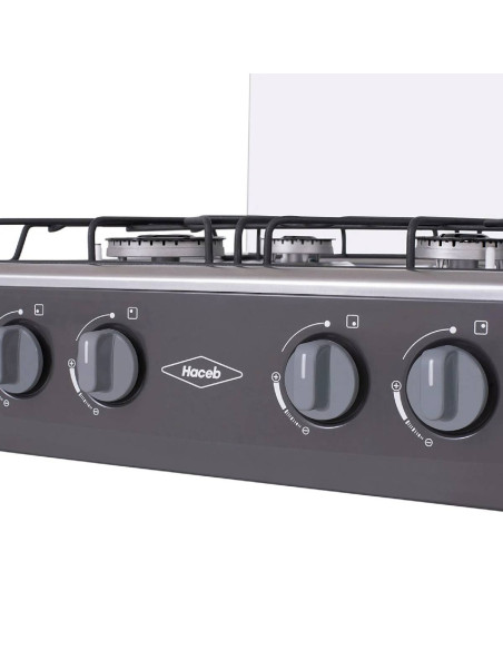 Estufa de Mesa Haceb 4 Puestos Avellana Gas Natural Plata