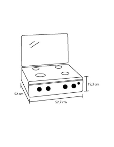 Estufa de Mesa Haceb 4 Puestos Avellana Gas Natural Plata