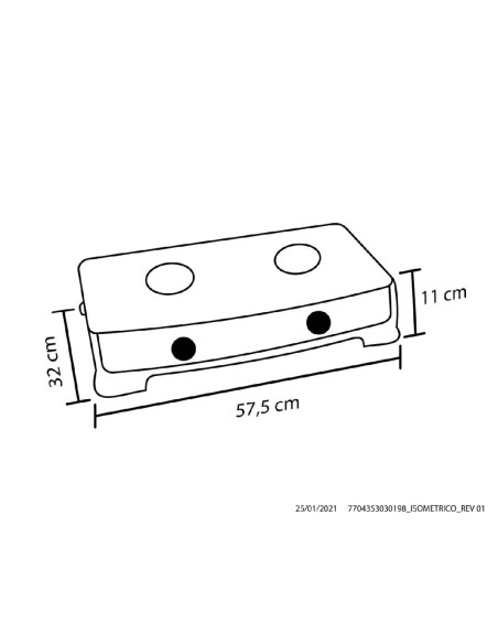 Cocineta Eléctrica Haceb 2 puestos COCINETA AR ELEC-2