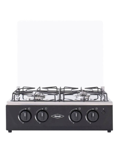 Estufa de Mesa Haceb 4 Puestos Avellana Gas Natural Negra