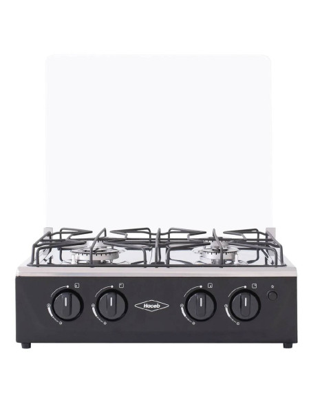 Estufa de Mesa Haceb 4 Puestos Avellana Gas Natural Negra