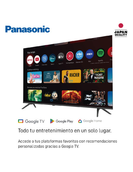 Televisor Panasonic 50 Pulgadas QLED 4K UHD Smart TV Google TV TN-50W80CPN