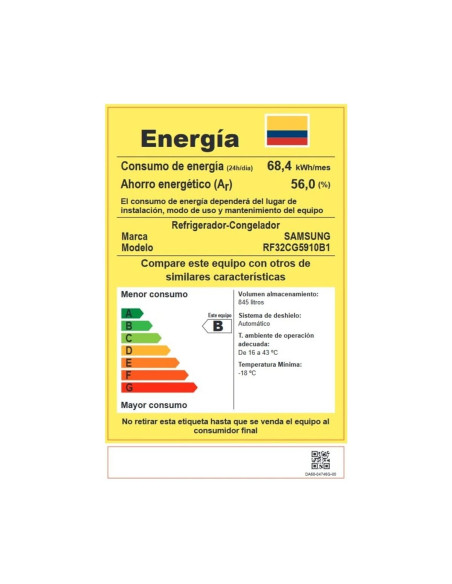 Nevecon Samsung 845 Litros Tipo Europeo Family Hub RF32CG5910B1CO 6