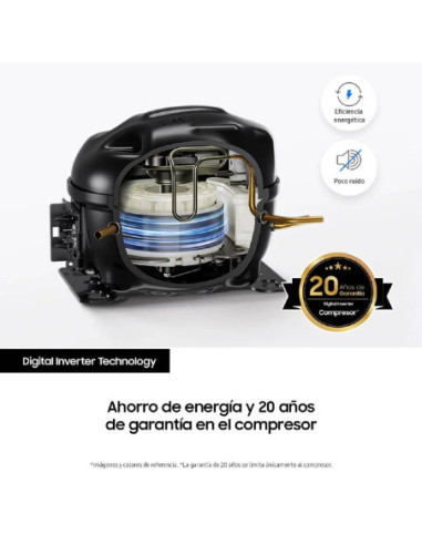 Nevecon Samsung 583 Litros Side by Side AI Energy Negro RS57DG4000B4CO 8