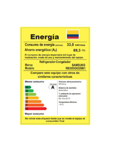 Nevera Samsung 505 Litros Tipo Europeo SpaceMax Gris Oscuro RB50DG6320B1CO 7