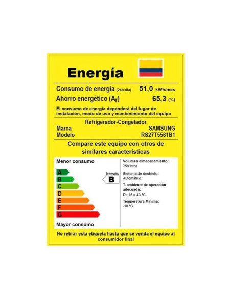 Nevecon Samsung 758 Litros Side by Side Family Hub RS27T5561B1/CO