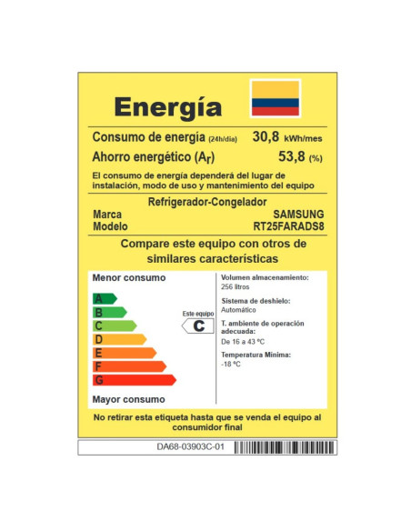 Nevera Samsung 256 Litros No Frost Top Mount Gris RT25FARADS8/CO 5