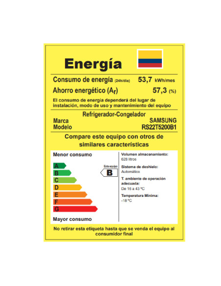 Nevecon Samsung 628 Litros Side by Side Negro RS22T5200B1/CO 9