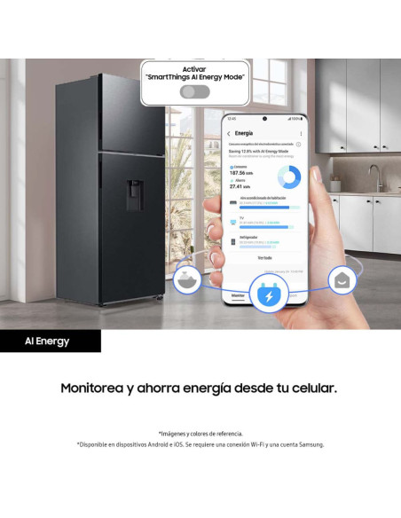 Nevera Samsung 301 Litros No Frost Top Mount SpaceMax Negra RT31DG5220B1CO 6