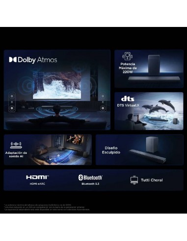 Barra de Sonido TCL 110 Watts...