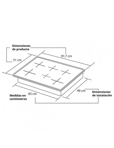Cubierta de Empotrar Superior 6...