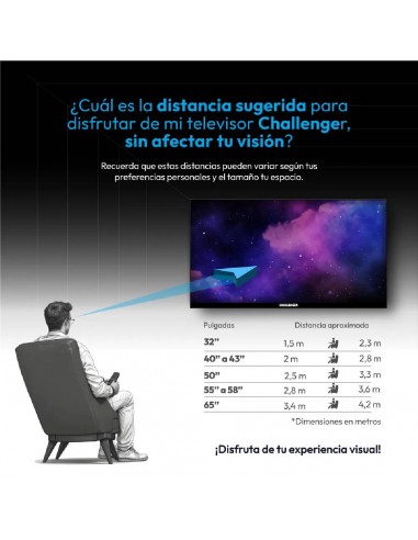 Televisor Challenger 40 pulgadas Led...