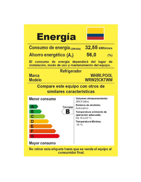 Nevera Whirlpool 2649 Litros No Frost Top Mount Gris WRW25CKTWW 9