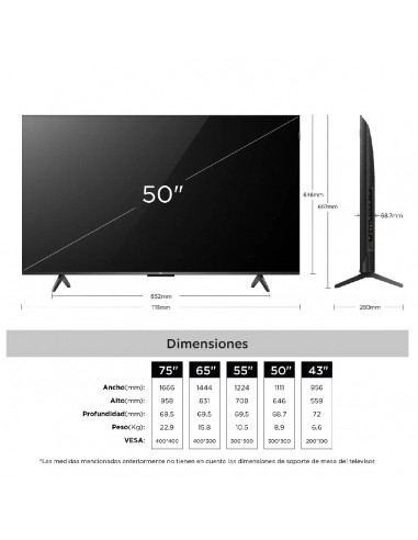 Televisor TCL 50 pulgadas QLED Ultra...
