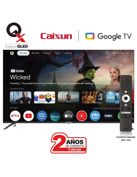 Televisor Caixun 65 pulgadas Smart 4K QLED Google C65VAUGQ