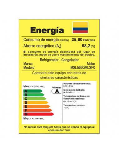 Nevecon Mabe 529 Litros Side by Side...