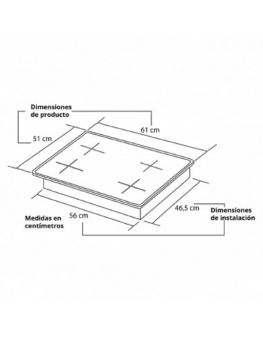 Cubierta de Empotrar Superior 4...