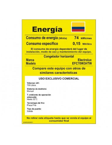 Congelador Electrolux Horizontal 708...