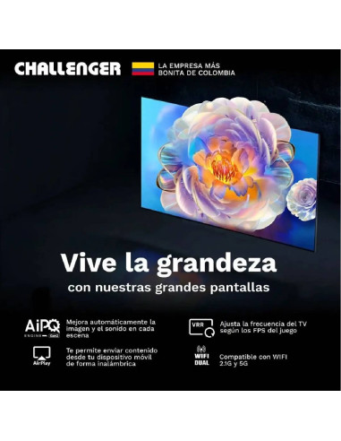 Televisor Challenger 75 pulgadas QLED 120 Hz Google TV 75TG4770
