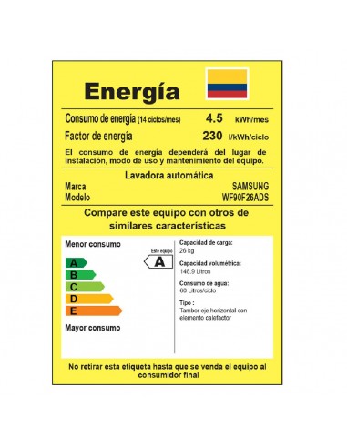 Combo Samsung Lavadora 26 Kg Carga...