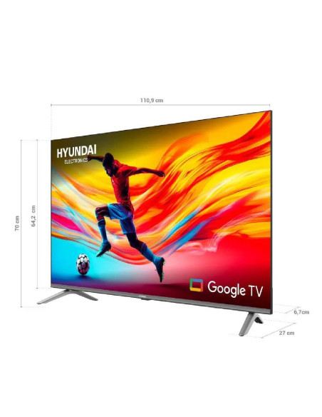 Televisor Hyundai 50 pulgadas QLED Full HD Smart TV Google  HYLED5027QFG
