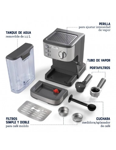 Cafetera Oster Compacta Espressos 1,5...