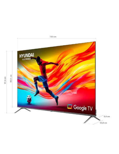 Televisor Hyundai 70 pulgadas QLED 4K UHD Smart TV Google HYLED7007QG