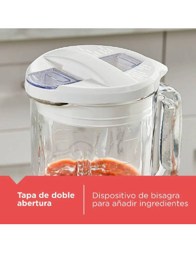 Licuadora Black + Decker 700 Watts 1,25 Litros 2 Velocidades Blanca BL0876-0WDLA