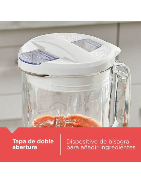 Licuadora Black + Decker 700 Watts 1,25 Litros 2 Velocidades Blanca BL0876-0WDLA