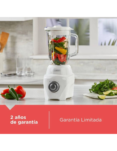 Licuadora Black + Decker 700 Watts 1,25 Litros 2 Velocidades Blanca BL0876-0WDLA