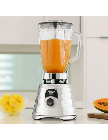 Licuadora Clásica Oster 1.25 Litros Control de Perilla 3 Velocidades Cromada BLST4655