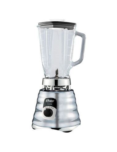 Licuadora Clásica Oster 1.25 Litros Control de Perilla 3 Velocidades Cromada BLST4655
