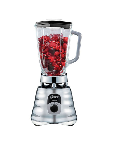 Licuadora Clásica Oster 1.25 Litros Control de Perilla 3 Velocidades Cromada BLST4655