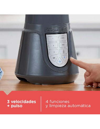 Licuadora Black + Decker 1.5 Litros Silenciosa 3 velocidades BL1516-2MDLA