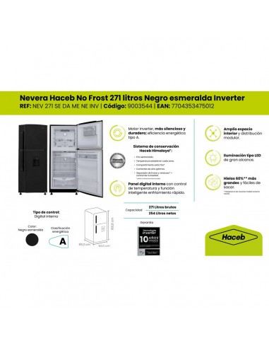 Nevera Haceb 271 Litros No Frost...