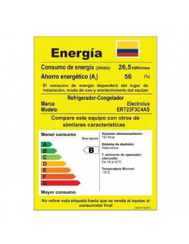 Nevera Electrolux 197 Litros No frost...