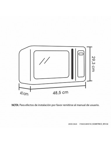 Horno Microondas Haceb 0,9 pies Negro...