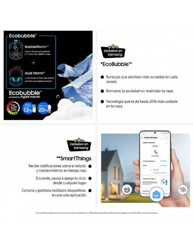 Lavadora Samsung 19 Kg Carga Superior...