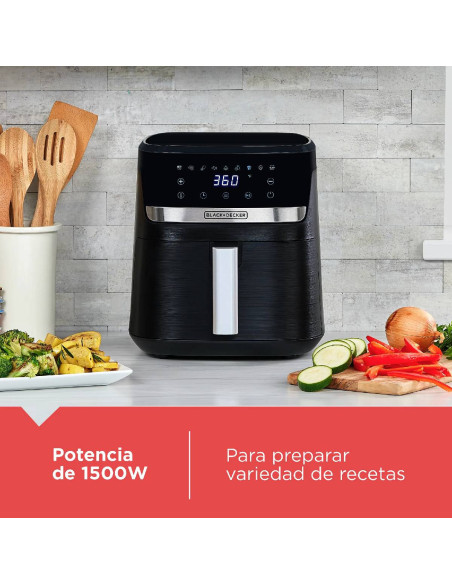 Freidora de Aire Black + Decker 5.5 Litros Digital PuriFry AFBD62-1BDLA