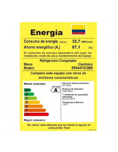 Nevecon Electrolux 431 Litros Side by...