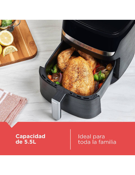 Freidora de Aire Black + Decker 5.5 Litros Digital PuriFry AFBD62-1BDLA