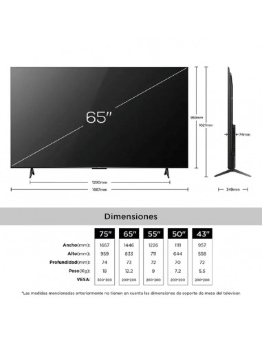 TV TCL 65 Pulgadas 4K UHD LED Smart...