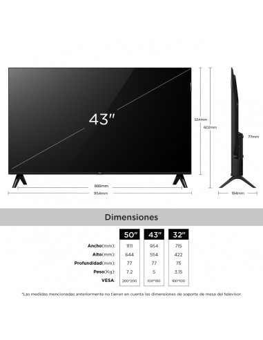 Televisor TCL 43 pulgadas QLED Full...